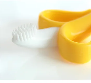 Kūdikių Silicio Mokymo Teether Kramtyti Žaislus BPA Free Bananų Saugus Kramtyti Žiedas Silikoninis Kramtyti Dantų Priežiūra, dantų Šepetėlis