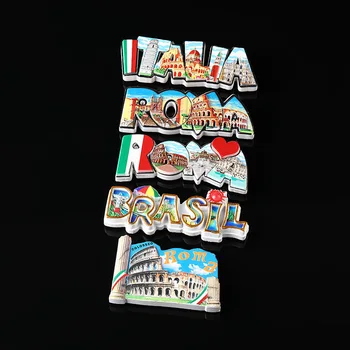 Kūrybos Italija Romų Šaldytuvas Magnetai Turizmo Suvenyrų Raižyti Amatų 3D Dervos Kelionės Šaldytuvas Lipdukas švieslentė Lipdukai