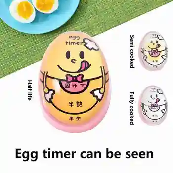 Kūrybos Kiaušinių Laikmatis Pusė/Pusiau Visiškai Virtų Kiaušinių Laikmatis Karščiui atsparios Dervos Puikus Spalvų-Keičiasi Kiaušinių Laikmatis Virtuvės Įrankis