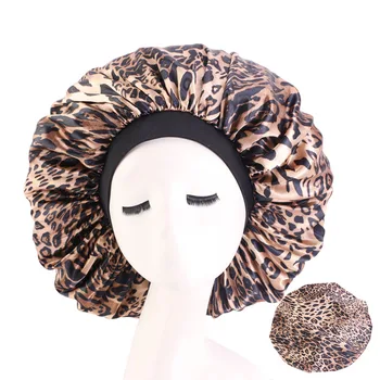 Labai Didelis Satino variklio Dangčio Moterims, Šilkiniai Plaukų Formavimo Priežiūros Skrybėlę Lady Nakties Miego Bžūp Mados Galvos Dėvėti Headwrap Plaukų Aksesuarai