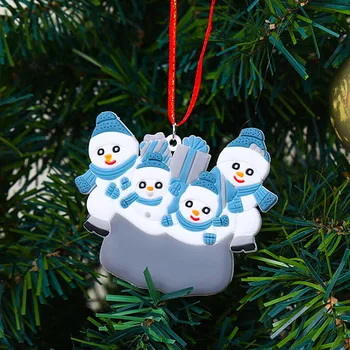 Laiminga Šeima Sniego PASIDARYK pats Pavadinimas Palaiminimus Kalėdų Eglutė Pakabukas Kalėdinė Dekoracija PVC Gumos Lašas Ornamentu Šalies Namų Dekoro