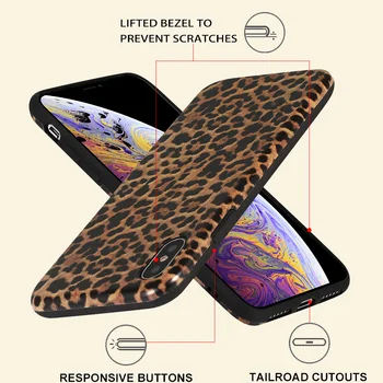 LAPOPNUT Telefono dėklas skirtas IPhone 11 Pro Xs Max Xr X 8 7 Plius 6 6s SE 2020 m. 12 Mini Classic Leopard Lanksti Minkšta Guma Padengti Coque