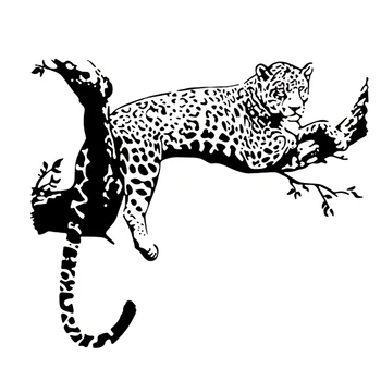 Laukinių Didelis Leopard Gyvūnų Siena Lipdukas Tigras 48cm*80cm Sienos Lipdukas Dailės Freskos Namų Dekoro Juoda Spalva