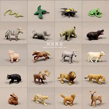 Laukinių Gyvūnų Miniatiūriniai Modelis Liūtas Dramblį, Raganosį Arklys, Meška Kengūros Triušis Vabzdžių Papuošalai Veiksmų Skaičius, Statulėlės, Žaislai