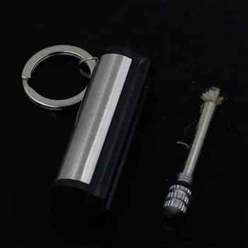 Lauko Vandeniui Nešiojamų Lengvesni Butelis Keychain, Kurių Sudėtyje Yra Medvilnės Core Namų Lengvesni Key Chain Vyrų Rūkymo Įrankiai