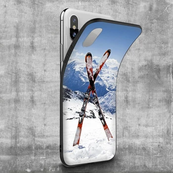 Lavaza Slidinėjimas Sniego Snieglentės Slidės Atveju iPhone, 12 mini Pro 11 XS Max XR X 8 7 6 6S Plius 5 5s se