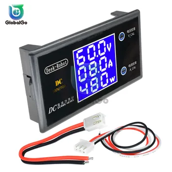 LCD Digital Voltmeter Ammeter Wattmeter DC 0-100V DC 0-50V 0-10A 0-5A Įtampa Srovės Galios Matuoklis Volt Detektorius Lauko Testeris