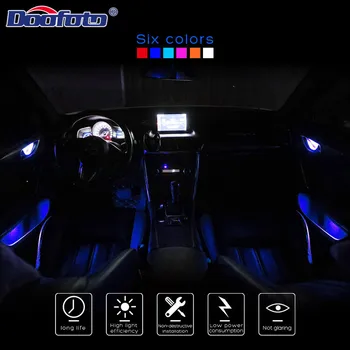 LED Automobilių Atmosfera Lempos Interjero Auto PASIDARYK pats Apdailos Naktį, Durų dubenį Šviesos bmw e90 mini cooper Automobilių Apdailos reikmenys