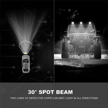 LED Darbo Šviesos 4WD Visureigis Vietoje Rūko ATV, SUV UTE Vairuotojo Lempa Džipas
