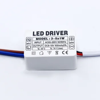 LED Driver 300mA 1W 3W 5W 10W 15W 18W 20W 25W 30W 36W LED Maitinimo Blokas AC85-265V Apšvietimo Transformatoriai LED Žibintai, 