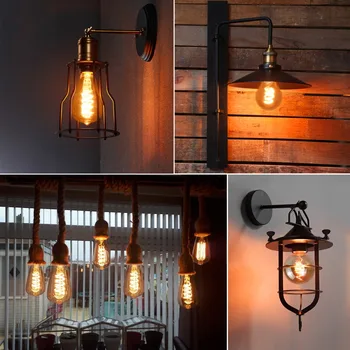 LED Edisonas, Kaitinamosios lempos 3D Dekoratyvines Vintage 