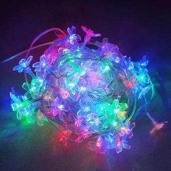 LED Gėlės String Šviesos Girlianda Pasakų Žibintai Kalėdų Eglutė Šalis, Vestuvių, Naujųjų Metų Namo Kambaryje Patalpų Ouutdoor Apdailos Šviesos