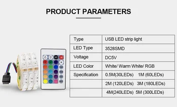 LED Juostelė USB TV Apšvietimas RGB Įvairių Spalvų LED Šviesos Rinkinys Vandeniui su Belaidžio Nuotolinio valdymo pultelis TV/PC/Laptop Šališkumo