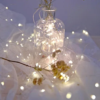 LED kalėdų šviesos eilutę miegamojo kambarį pasakų girliandą baterijos arba USB power sodo puošmena string žibintai 5/10/20m
