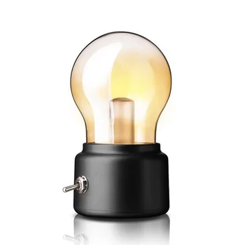 LED Lemputė Naktį Šviesos Retro USB 5V Įkrovimo Baterija (akumuliatorius Nuotaika Šviestuvas, rašomasis Stalas Stalo Žibintai Nešiojamų Naktiniai staleliai, Lempa