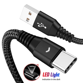 LED Lemputė USB Tipo Tipe C Kabelio Sony Xperia XZ3 XZ2 XZ1 Plius, Premium, Ultra Kompaktiškas Apšvietimo USB-C Tipo C Įkrovimo Laidas Linija