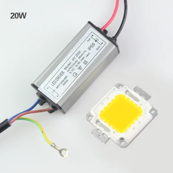 LED Lustai 10W 20W 30W 50W 100W Didelės Galios COB LED lempos Chip Lemputės su LED Driver 