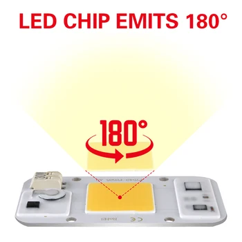 LED Lustas Matrix AC 220V Didelės Galios 20W 30W 50W COB (Chip LED Lempos nereikia Vairuotojo Potvynių Šviesos Prožektoriai, Lauko Apšvietimas 