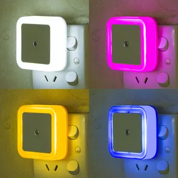 LED Nakties Šviesos Mini Šviesos Jutiklis Kontrolės 110V, 220V, ES, UK, JAV Plug naktinė lempa Lempos Vaikams KidsBedroom Kambarį Apšvietimas