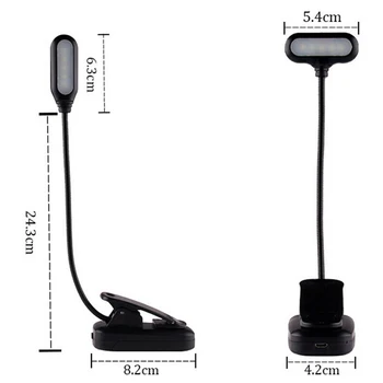 Led Reguliuojamas Klipą Lempos Lemputė USB Įkrovimo Akių Apsauga Stalo Lempos Skaitymo Šviesos CLH@8
