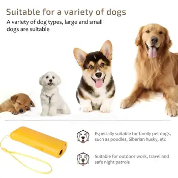 LED Ultragarso Pet Dog Repeller FAnti Žievės Loja Šunų Mokymo Repeller Kontrolės Treneris prietaisas 3 in 1 Stabdžių Loti Sustabdyti Žievės