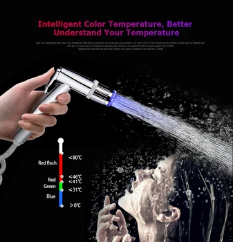 LED vandens maišytuvas šviesos diodų (led) 7 Spalvų Keitimas Švyti Dušo Bakstelėkite Galvos Slėgio Jutiklis, Vonios kambario Temperatūros Virtuvės Reikmenys