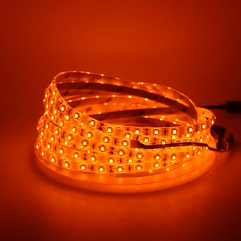 LED Šviesos Juostelės 600nm Tiesa, Oranžinė 3528 SMD 5050 Juostelės Juostelės Diodų Juosta, virvė, žibintai 12V 1m 2m 5m Lanksti Juosta string lempos
