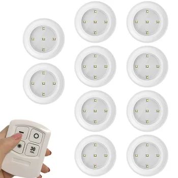 LED šviesos srautą galima reguliuoti Pagal Kabineto nakties Žibintas su baterijomis Puck Apšvietimo Spintos Žibintai su Nuotolinio Valdymo Spinta, virtuvės