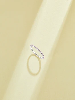 LEKANI 925 Sterlingas Sidabro Visiškai Rožinė Kristalų Vestuvių Moterų Žiedai Moterų Klasikinis Paprastų Geometrinių Karšto pardavimo Fine Jewelry 2020 m.