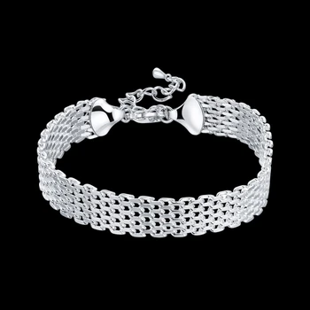 LEKANI Moterų Mados apyrankė 925 sterling silver soft watchband žavesio apyrankę & bangles fine jewelry Pulseiras de Prata