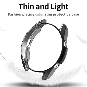 Lengvas Protector Cover for Samsung Galaxy Žiūrėti 3 45mm 41mm Atveju Watch3 Apkalos TPU Bamperis Minkštas Rėmas Priedai