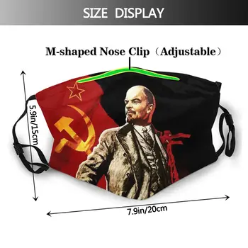 Lenino Vyrai Moterys Daugkartinio naudojimo Veido Kaukė Marksas Rusija Tsrs Stabdžių Migla apsauga nuo dulkių Apsauga Apima Respiratorius Mufelinė Kaukė su Filtrais
