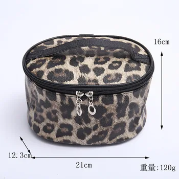 Leopard Profesinės kosmetikos krepšys atvejais naujas mados spausdinimo PU moterų makiažas maišelį kelionių Organizatoriaus makiažas lauke grožio krepšys