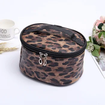 Leopard Profesinės kosmetikos krepšys atvejais naujas mados spausdinimo PU moterų makiažas maišelį kelionių Organizatoriaus makiažas lauke grožio krepšys