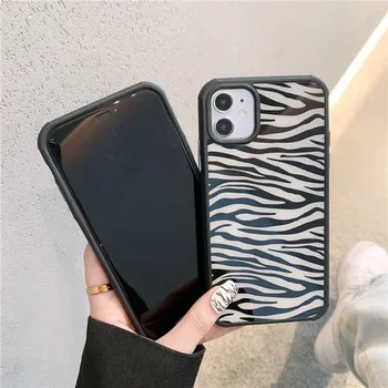 Leopardas Spausdinti Pieno Karvė Zebra Juostele Telefono dėklas Skirtas iPhone 12 11 Pro Max Mini XR X XS 7 8 Plus SE 2020 Sunku Galinį Dangtelį