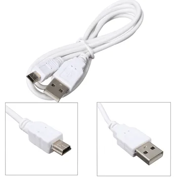 LEORY Balta 1m MiNi USB į USB 2.0 Kabelis Duomenų Sinchronizavimo Įkrovimo Kabelis MP3 MP4 MP5 GPS Kameros