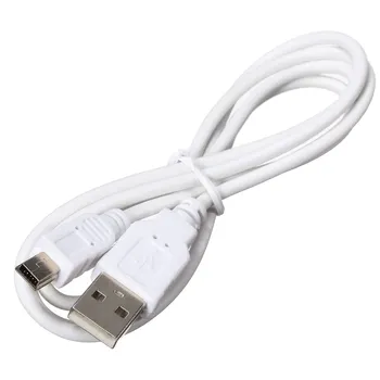 LEORY Balta 1m MiNi USB į USB 2.0 Kabelis Duomenų Sinchronizavimo Įkrovimo Kabelis MP3 MP4 MP5 GPS Kameros