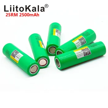 Liitokala 18650 2500mah INR1865025R 20A išleidimo ličio baterijos Didelės galios išleidimo Baterija