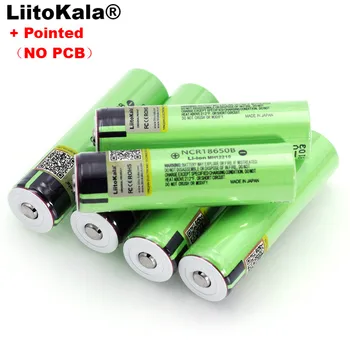 Liitokala naujas NCR18650B 3.7 v 3400 mAh 18650 Ličio Įkraunama Baterija su Smailiomis (Nr. PCB) baterijos