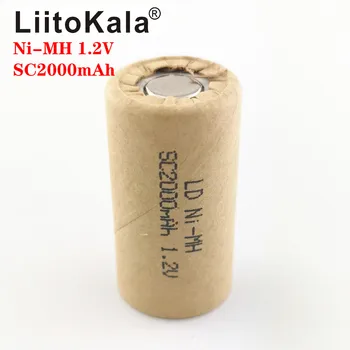 LiitoKala Ni-MH 1.2 V SC 2000mAh Ni MH didelės galios įrankis baterijos elementų išsikrovimo lygis 10C įkraunamas baterijas ląstelių 2.0 Ah