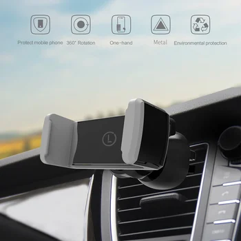 LINGCHEN Automobilinį Laikiklį Universalus 360 Laipsnių Reguliuojamas Automobilinį Telefoną oro Angos Monut Turėtojas Stovėti iPhone XR MAX 8 Plius/S9 Plus S8