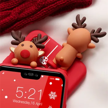 Linksmų Kalėdų Animacinių filmų Elnias Saldainiai Atveju, Huawei Mate 20 30 30 P40 P20 Lite E Pro P Smart Plus 2019 2020 TPU Minkštas Viršelis Atvejais
