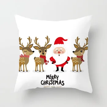 Linksmų Kalėdų Dekoratyviniai pagalvių Užvalkalai Kalėdų Animacinių filmų Kalėdų Senelio Elnių Mesti Pagalvės užvalkalą Padengti Užvalkalas 45x45cm