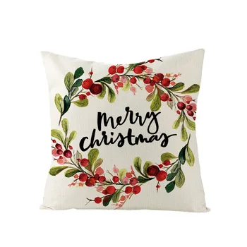 Linksmų Kalėdų užvalkalas Lininė pagalvėlė padengti Kalėdų namų puošybai pagalvės dangtelis Sofa padengti pagalvėlė Kalėdų dovana pagalvės