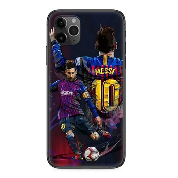 Lionelis Messi Futbolo Telefono dėklas Skirtas iphone 4, 4s, 5 5S SE 5C 6 6S 7 8 plus X XS XR 11 PRO MAX 2020 juoda shell 3D prime