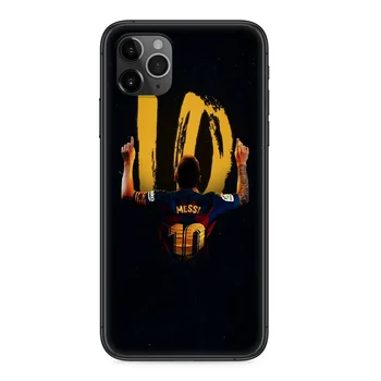 Lionelis Messi Futbolo Telefono dėklas Skirtas iphone 4, 4s, 5 5S SE 5C 6 6S 7 8 plus X XS XR 11 PRO MAX 2020 juoda shell 3D prime