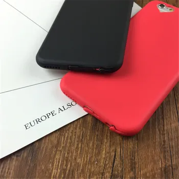 Lovebay Telefono dėklas Skirtas iPhone 6 6s 7 8 Plius 5 5s SE Mados Saldainiai vientisos Spalvos Meilė Širdies Minkšti Silikoniniai iPhone 8 Telefono dėklas