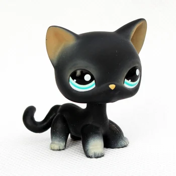 LPS KATĖ originalus juoda trumpų plaukų cat #994 mini pet shop žaislai nuolatinis nekilnojamojo retas žaislai katytė nemokamas pristatymas