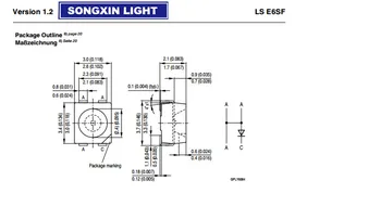 LSE6SF-V2BA-1-1 LS E6SF-V2BA-1-1 3528 raudona PLCC-4 Bendro Katodo Super Ryškus LED galiniai žibintai SMD Naujas originalus