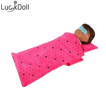 Luckdoll 5vnt/stiliaus lėlės miegmaišį nustatyti 18-colių Amerikos lėlės priedai, geriausia Kalėdų dovana vaikams